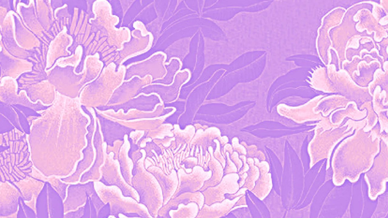 Digital Wallpaper with Peonies - viola.