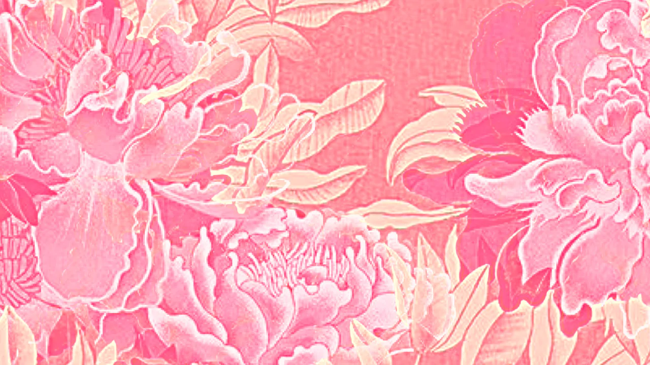 Digital Wallpaper with Peonies - light pink.