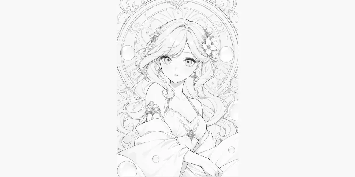 Lux Beauty Coloring Page