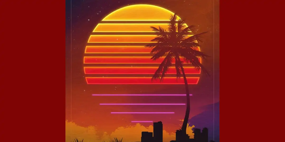 Neon Sunset Gradient Poster