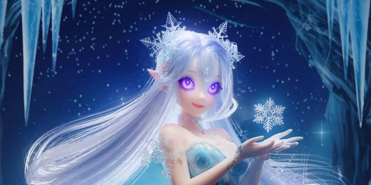 Magical Christmas Anime Girl