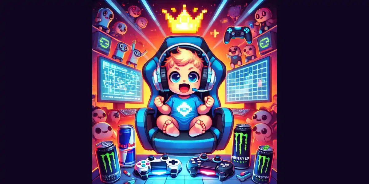 Pixel Baby Gaming King