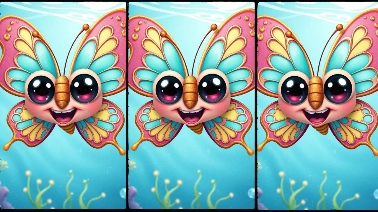 Whimsical Flying Butterfly